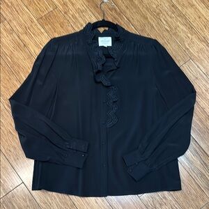 Black Silk Sézane Blouse